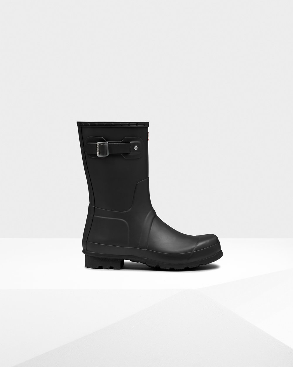 Mens Short Rain Boots - Hunter Original (34KGXIREU) - Black